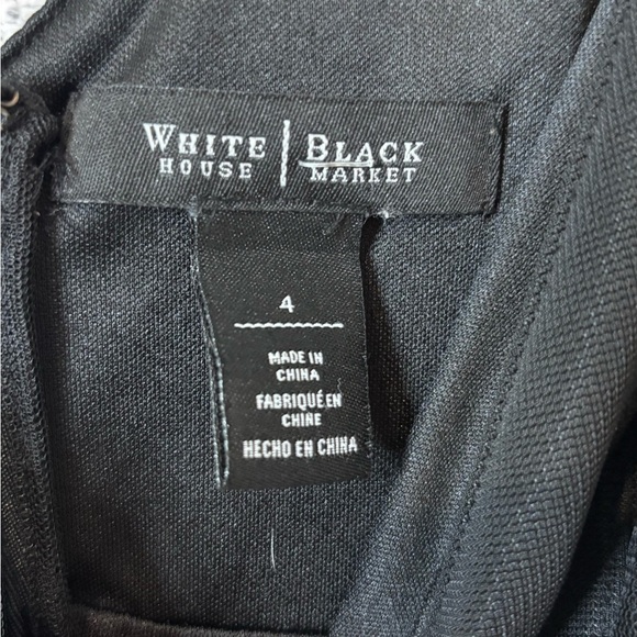 White House Black Market Elegant Black Midi Dress - Picture 3 of 5